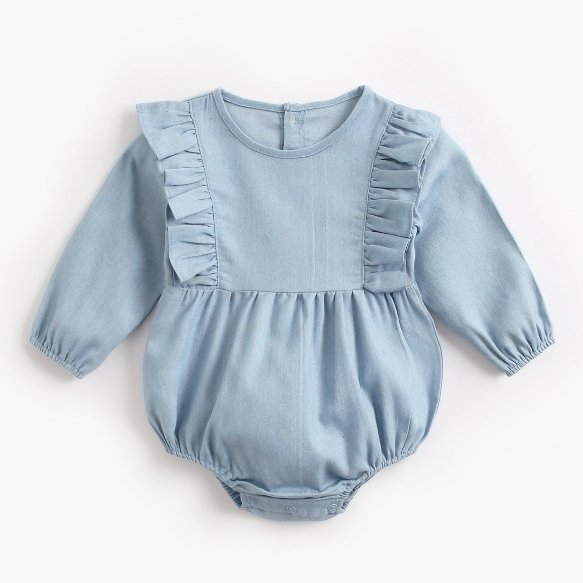 0 Baby Denim Clothes Bodysuit Wrap Fart Romper