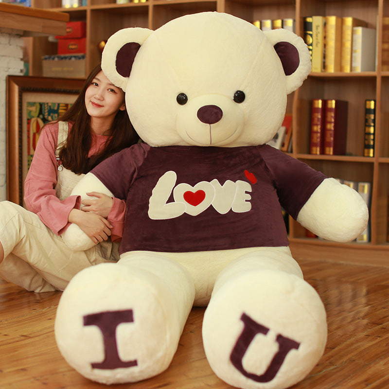 0 Heart Bear Pillow Plush Toy Valentine's Day Gift51.08 White-A-80cm