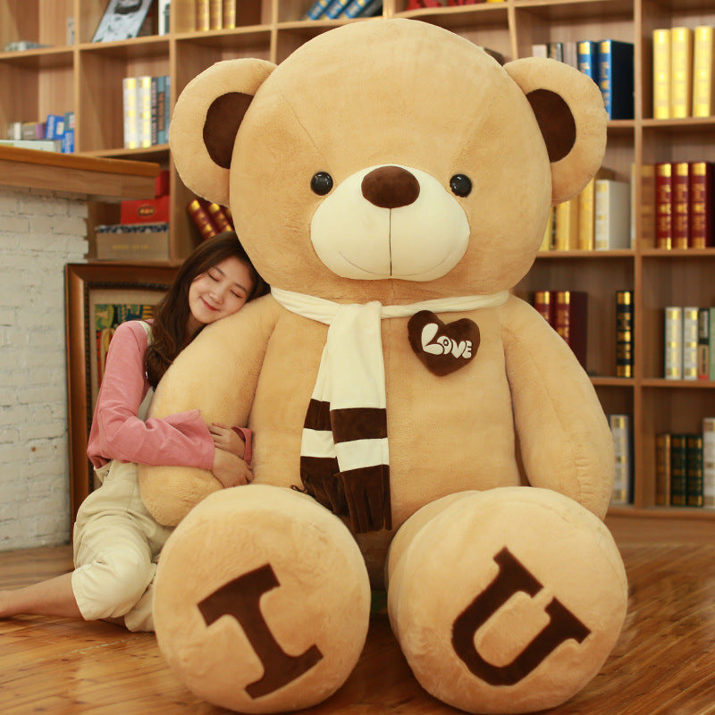 0 Heart Bear Pillow Plush Toy Valentine's Day Gift48.91 Khaki-80cm