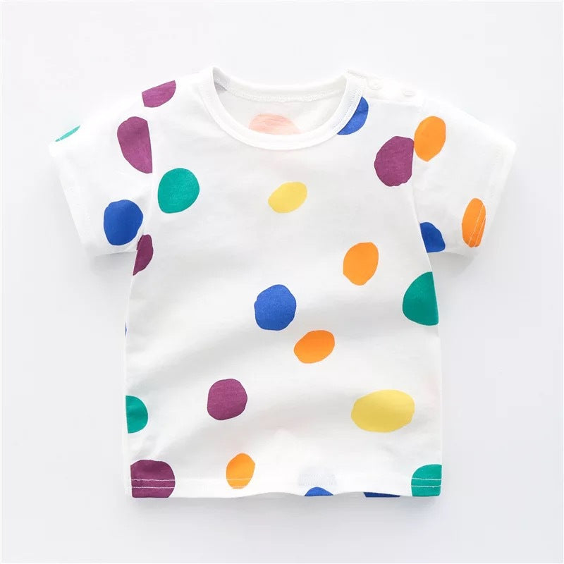 0 Cotton t-shirts for babies and children9.46 Colored-dots-100cm