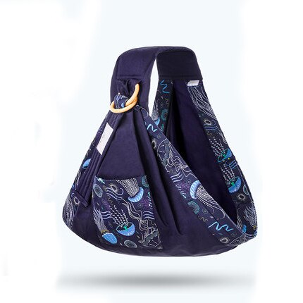 0 Baby Wrap Carrier Sling Adjustable Infant Comfortable Nursing Cover Soft Breathable Breastfeeding Carrier33.66 Navy-blue