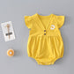 0 Newborn Baby One-piece Baby Girl Summer Style7.82 Yellow-90cm