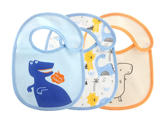 0 Baby Bibs, Babies Accessories16.67 Blue-dinosaur-15.5X20cm-3PCS
