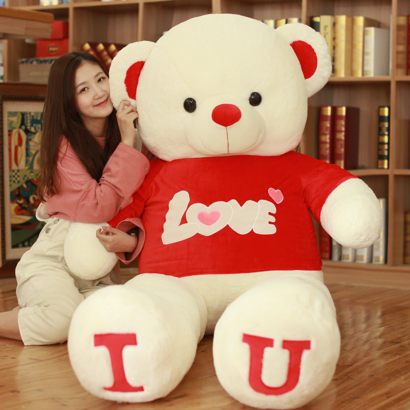 0 Heart Bear Pillow Plush Toy Valentine's Day Gift51.08 White-C-80cm