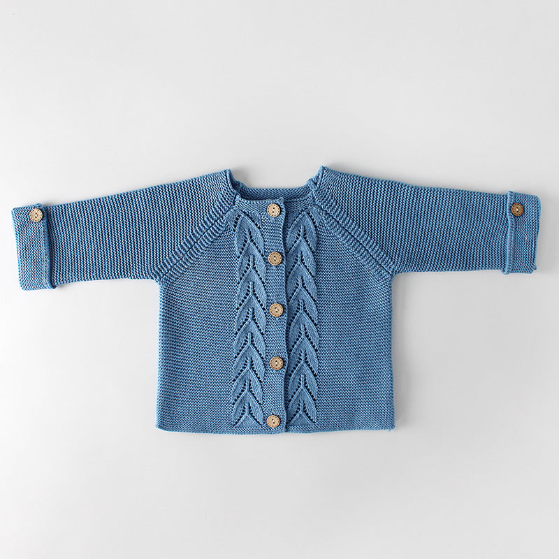 0 Baby knitted coat22.27 Blue-80