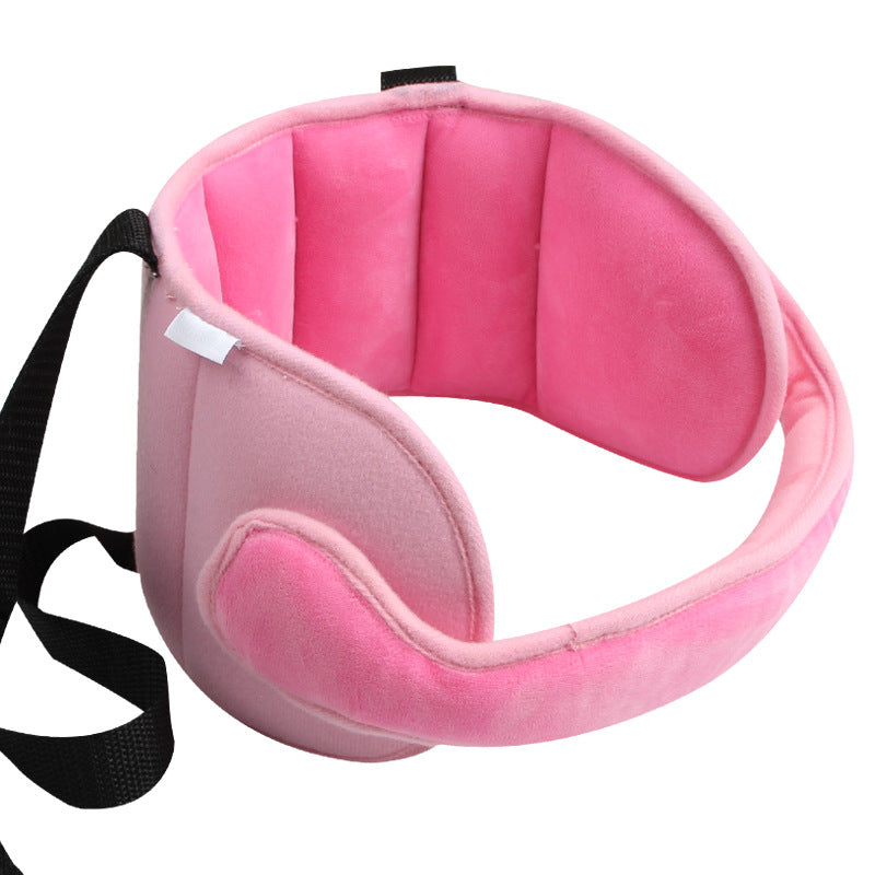 0 Baby Kids Adjustable Car Seat Head Support Head Fixed Sleeping Pillow19.52 Pink-55x14cm