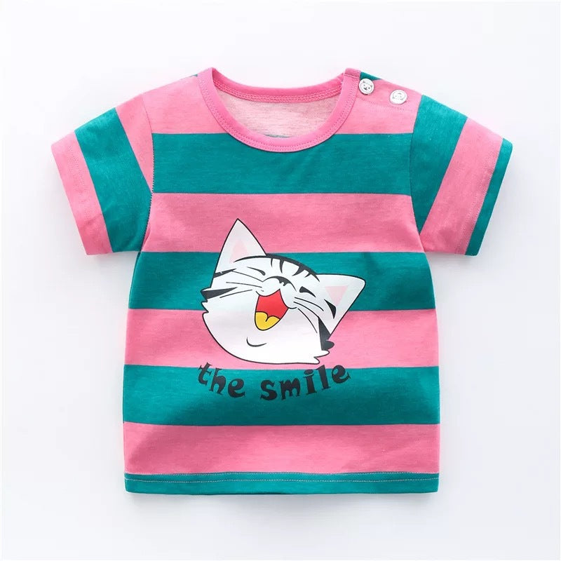 0 Cotton t-shirts for babies and children9.46 Cat-90cm