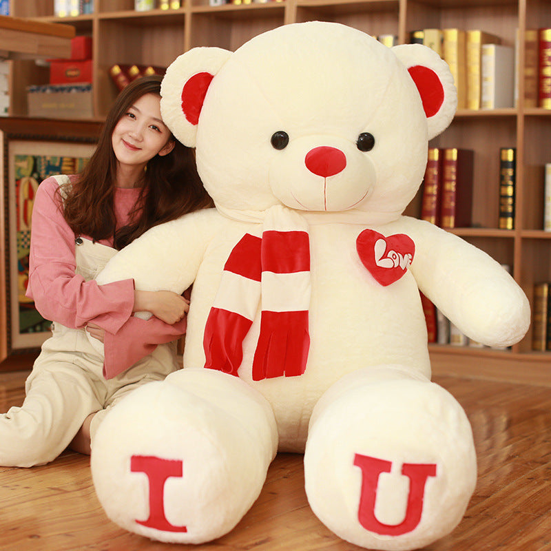 0 Heart Bear Pillow Plush Toy Valentine's Day Gift48.91 White-B-80cm