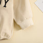 0 Infant Alphabet Embroidery Round Neck Long-sleeve Jumpsuit