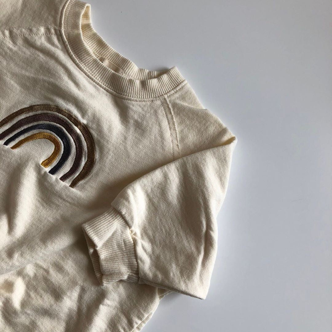 0 Rainbow series baby romper22.03 Beige-80cm