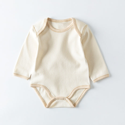 0 Custom Printed Bio Cotton Organic Baby Rompers Plain Baby Onesie Long Sleeves Manufacturer Organic Baby Clothing