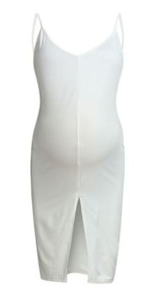 0 Pregnant-Clothes Party-Dress10.46 White-L