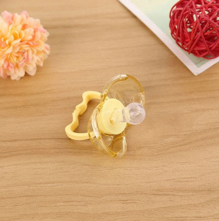 0 Love baby baby baby new baby pacifier anti automatically closed round head flat hair randomly issued4.46 yellow