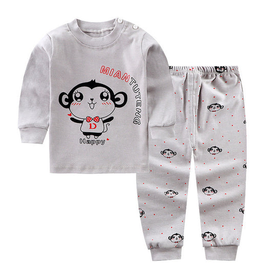 0 Autumn And Winter Pajamas, Baby Autumn Clothes, Long Trousers, Girls' Home Clothes, Long Sleeves