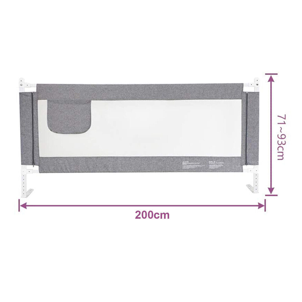 5 200cm Bed Safety Guard Folding Child Toddler Bed Rail Safety Protection Guard UK