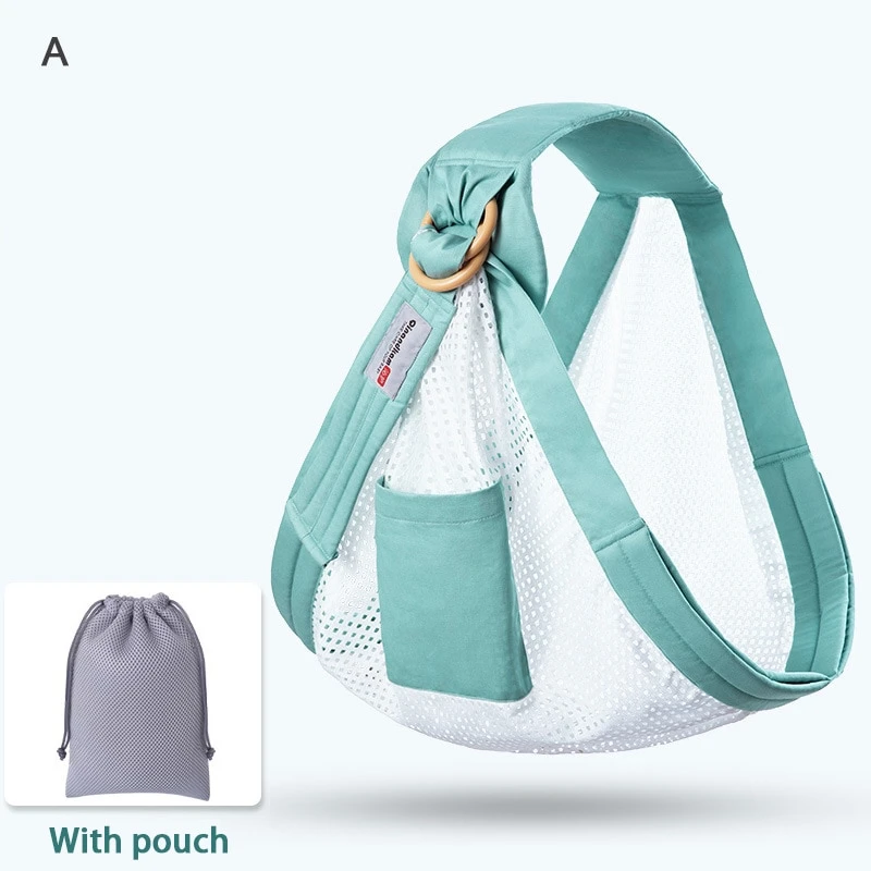 0 Baby Wrap Carrier Sling Adjustable Infant Comfortable Nursing Cover Soft Breathable Breastfeeding Carrier33.07 Breathable-turquoise