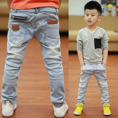 0 Boys spring and autumn pants17.82 Leather-pocket-11