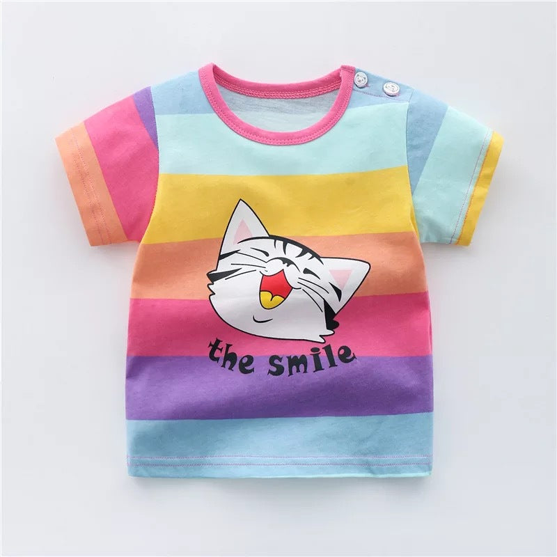 0 Cotton t-shirts for babies and children9.46 Rainbow-cat-73cm