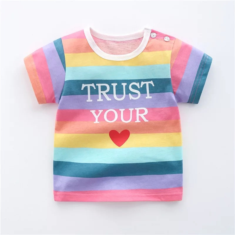 0 Cotton t-shirts for babies and children9.46 Rainbow-80cm