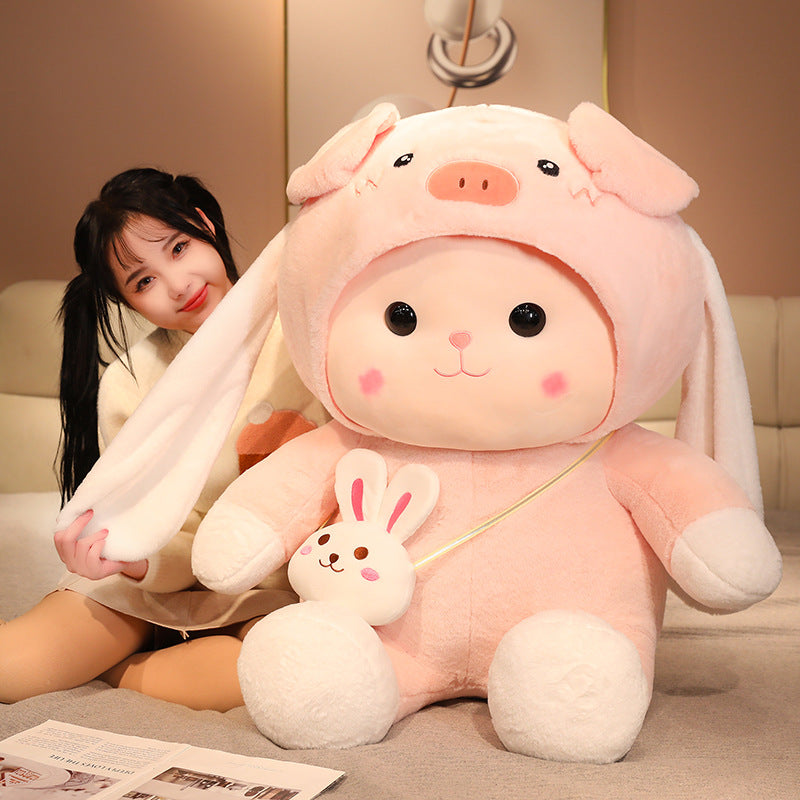 0 Cute Rabbit Doll Pillow Plush Toy Girl