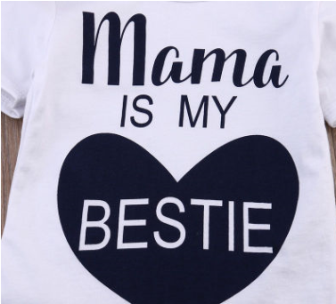 0 Mama is my BESTIE Baby Romper