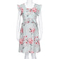 0 Women Sleeveless Maternity Dress Casual Flower Print