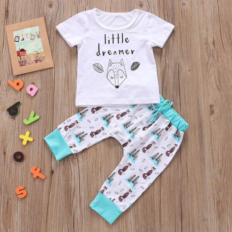 Vétement Ensemble de vêtements pour nouveau-né bébé T-shirt Tops Pantalons Petites Garçons et Filles Tenues