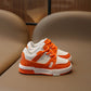 0 Girls' Retro Front Lace-up Platform Flat Shoes45.14 Orange-35