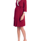 0 Pregnant Women Nightdress Maternity Sleepwear14.78 Wine-Red-S