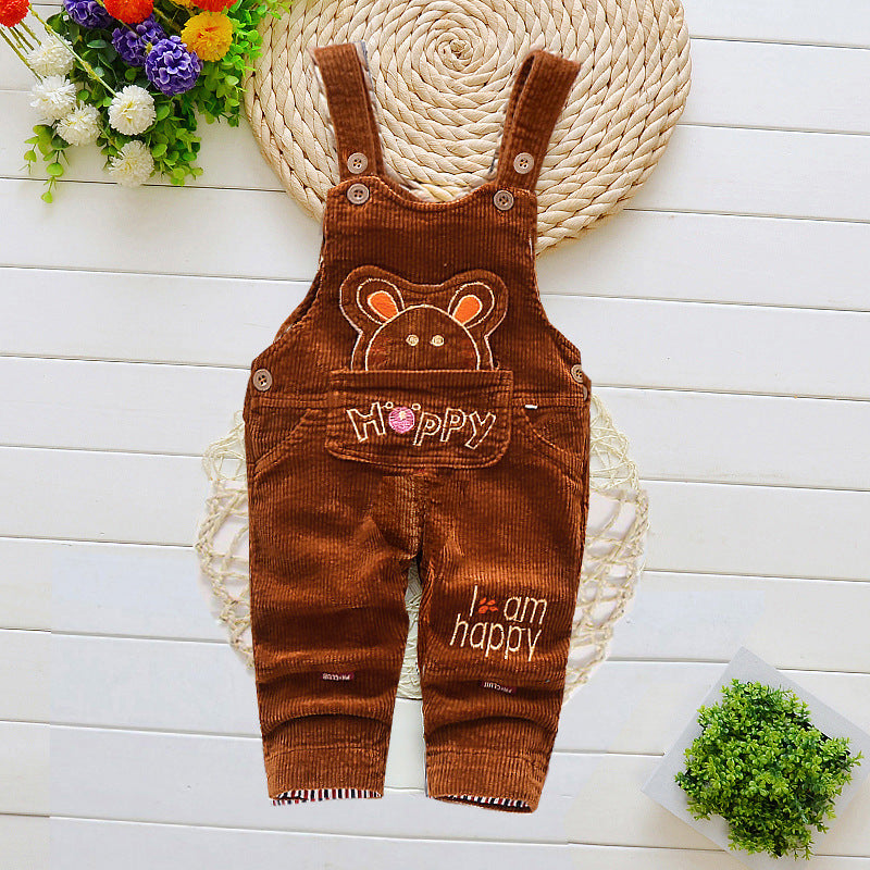 Salopete Salopette enfant fille10.00 Happy-bear-caramel-90cm