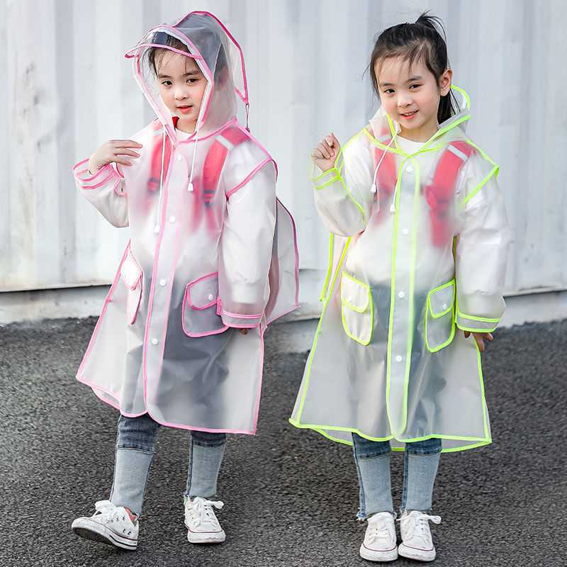 0 Hiking Poncho Kids Fashion Transparent Raincoat