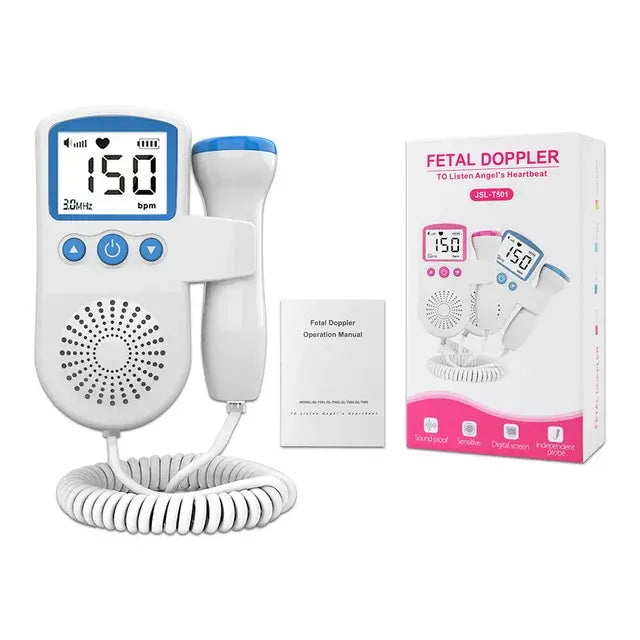 Moniteur de frequence Moniteur de fréquence cardiaque portable pour bébé enceinte, doppler domestique, compteur de grossesse pour bébé, détecteur d'échographie sonore fœtale, 3.0MHz27.90 type-1-blue