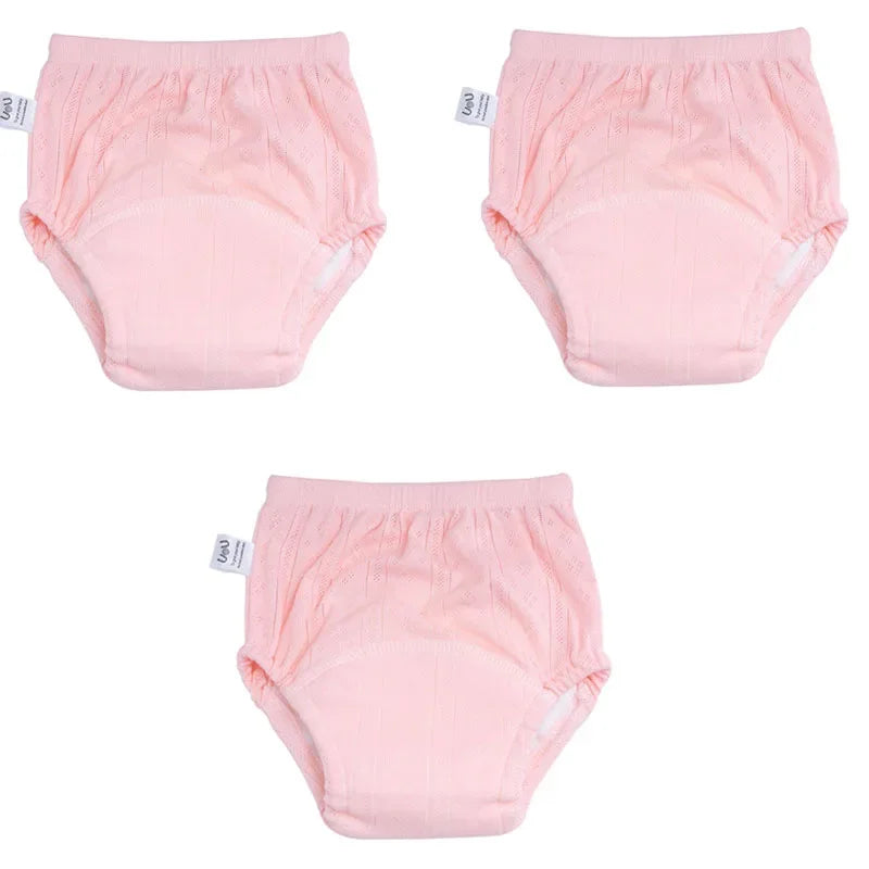 3PCS/LOT Candy Colors Newborn Training Pants Summer Baby Shorts Washable Boy Girls Cloth Diapers Reusable Nappies Infant Panties11.06 3pcs-Pink-M-Weight-11-15kg