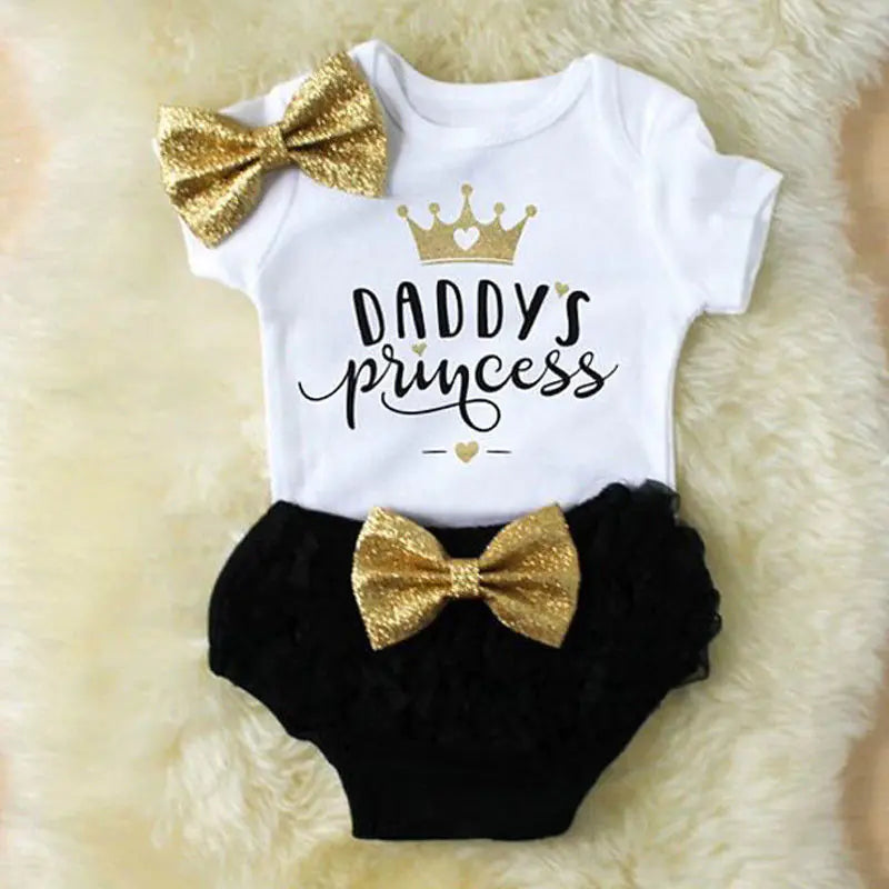 Daddy’s Princess Romper18.40 White-Black-3M