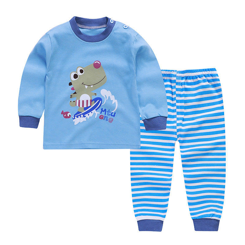 0 Autumn And Winter Pajamas, Baby Autumn Clothes, Long Trousers, Girls' Home Clothes, Long Sleeves14.05 03style-90cm