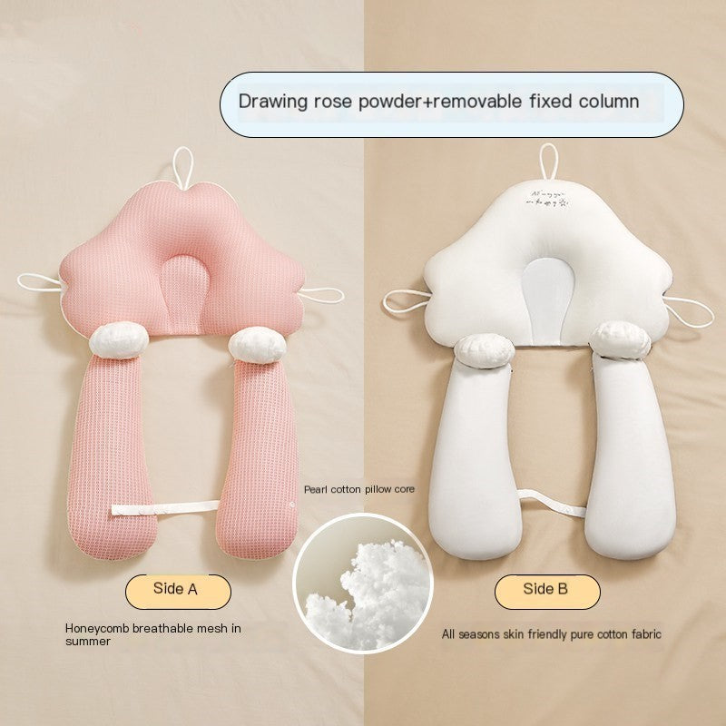 0 Baby Correction Head Shaping Pillow43.68 Pink-white-Drawstring-style