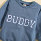 0 Infant Alphabet Embroidery Round Neck Long-sleeve Jumpsuit